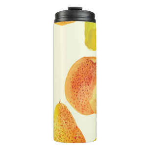 Vintage Fresh Fruits Watercolor Design Thermal Tumbler