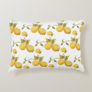 Vintage Fresh Lemons: Simplistic Design Decorative Cushion