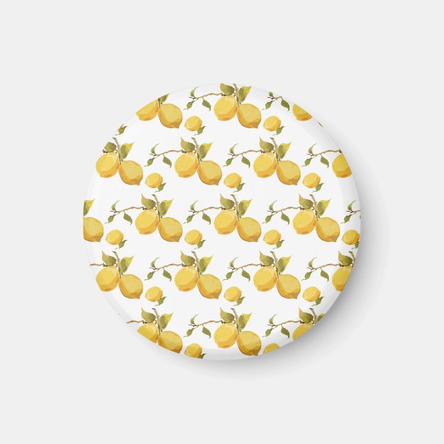 Vintage Fresh Lemons: Simplistic Design Magnet (Front)