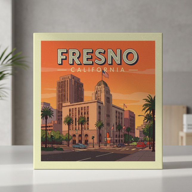 Vintage Fresno California Ceramic Tile (Creator Uploaded)
