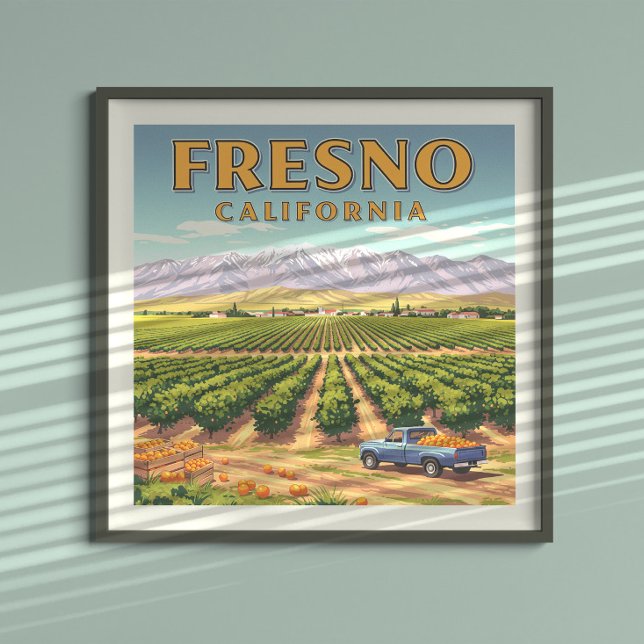 Vintage Fresno California Poster (Creator Uploaded)