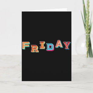 Vintage Friday Day Of The Week Easy Group Hallowee Card