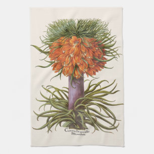 Vintage Fritillaria Flowers by Basilius Besler Tea Towel