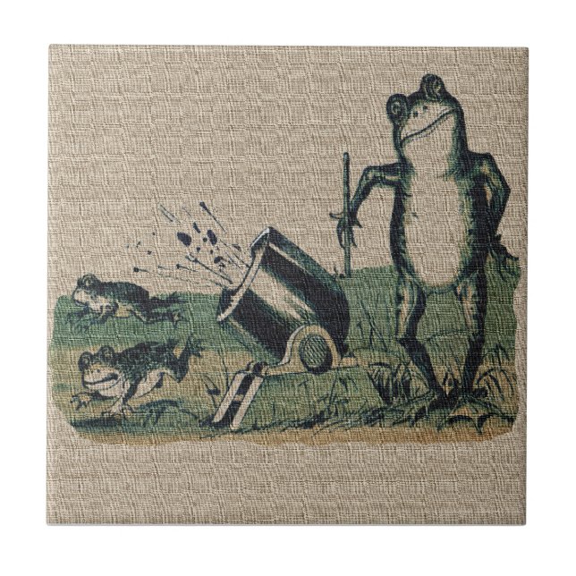 Vintage Frog Ceramic Tile (Front)