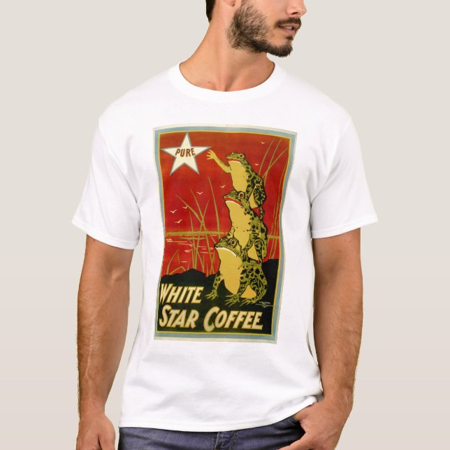 Vintage frog coffee advert shirt (Front)