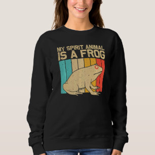 Vintage Frog For Men Women Kids Cute Frog Toad Sweatshirt