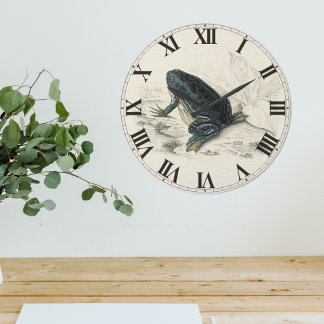 Vintage Frog Large Clock