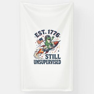Vintage Frog Rocket Est 1776 Unsupervised Shirt_1 Banner