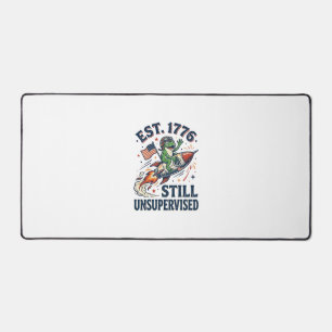 Vintage Frog Rocket Est 1776 Unsupervised Shirt_1 Desk Mat