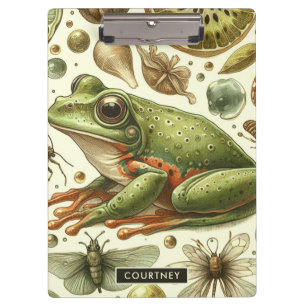Vintage Frog Seamless Watercolor Clipboard