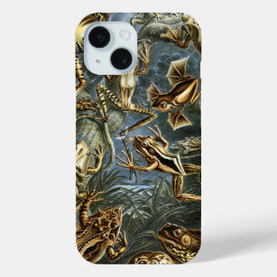Vintage Frogs and Toads Batrachia by Ernst Haeckel iPhone 15 Case