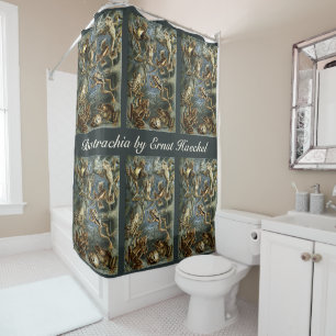 Vintage Frogs and Toads Batrachia by Ernst Haeckel Shower Curtain