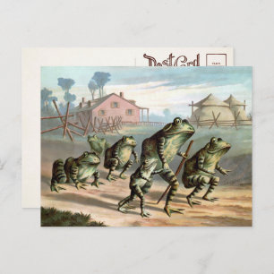 Vintage Frogs Postcard