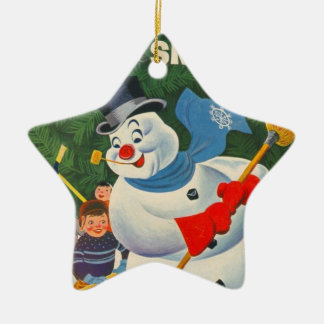 Vintage Frosty Ceramic Ornament