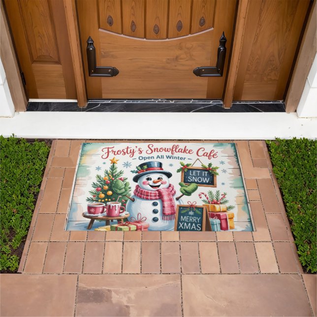 Vintage Frosty's Snowflake Cafe Doormat (Outdoor)