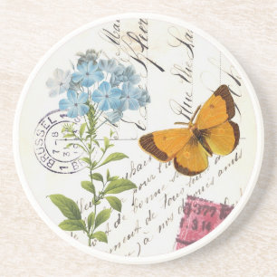 Vintage Fruit and Floral Postcard...coaster Coaster