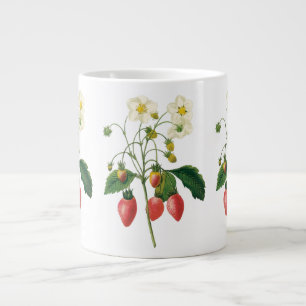 Vintage Fruit Berries Food Strawberries by Redoute Large Coffee Mug