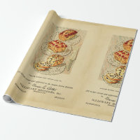 Vintage fruit cake illustration