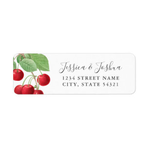 Vintage Fruit Cherries Return Address Labels