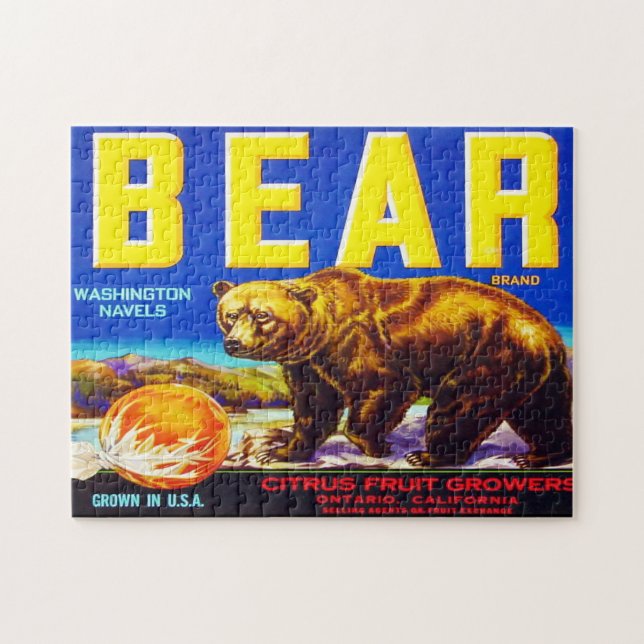 Vintage Fruit Crate Label 6 Jigsaw Puzzle (Horizontal)