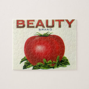 Vintage Fruit Crate Label, Arcadia Beauty Tomatoes Jigsaw Puzzle