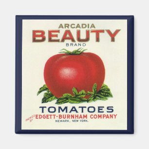 Vintage Fruit Crate Label, Arcadia Beauty Tomatoes Magnet