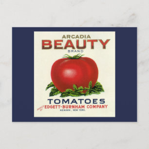 Vintage Fruit Crate Label, Arcadia Beauty Tomatoes Postcard