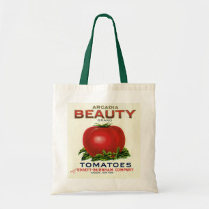 Vintage Fruit Crate Label, Arcadia Beauty Tomatoes Tote Bag