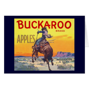 Vintage Fruit Crate Label Art, Buckaroo Apples