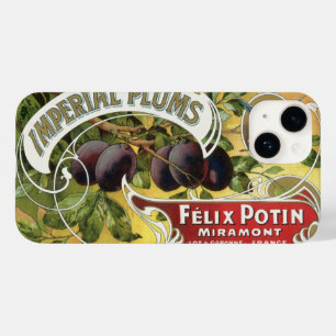 Vintage Fruit Crate Label Art, Imperial Plums Case-Mate iPhone 14 Case