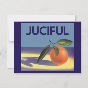 Vintage Fruit Crate Label Art, Juciful Oranges