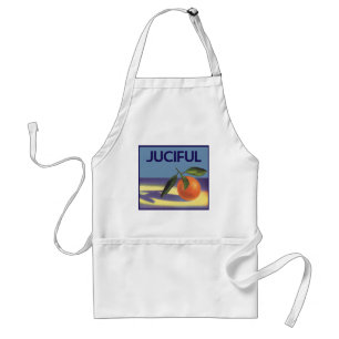 Vintage Fruit Crate Label Art, Juciful Oranges Standard Apron