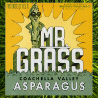 Vintage Fruit Crate Label Art Mr. Grass Asparagus