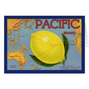 Vintage Fruit Crate Label Art Pacific Lemon Citrus