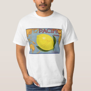 Vintage Fruit Crate Label Art Pacific Lemon Citrus T-Shirt