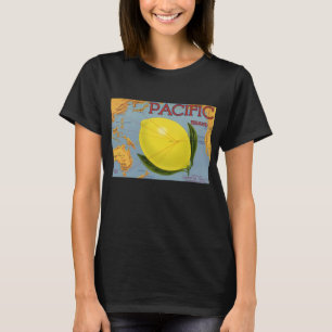 Vintage Fruit Crate Label Art Pacific Lemon Citrus T-Shirt