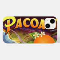 Vintage Fruit Crate Label Art, Pacoast Oranges