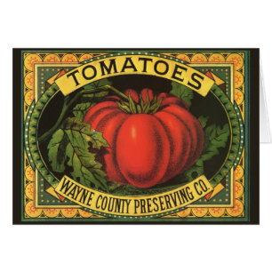 Vintage Fruit Crate Label Art, Wayne Co Tomatoes