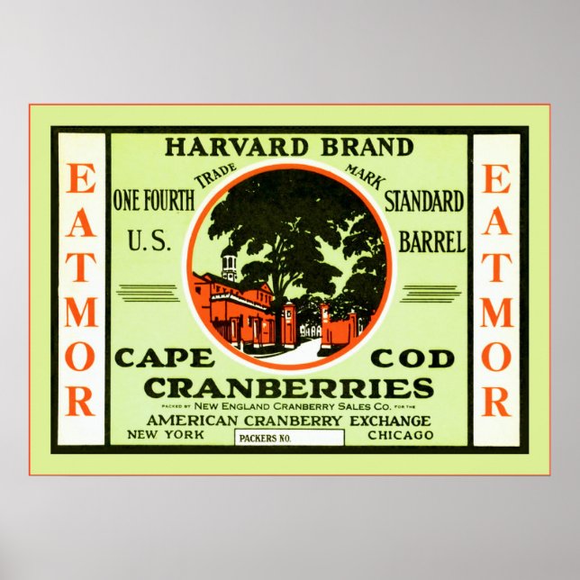 Vintage Fruit Crate Label Poster (Front)