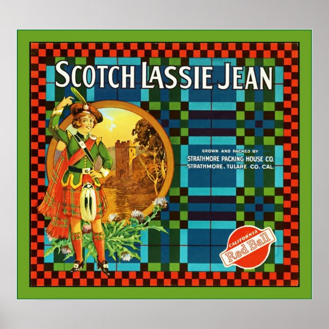 Vintage Fruit Crate Label Poster (Front)