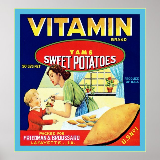 Vintage Fruit Crate Label Poster (Front)