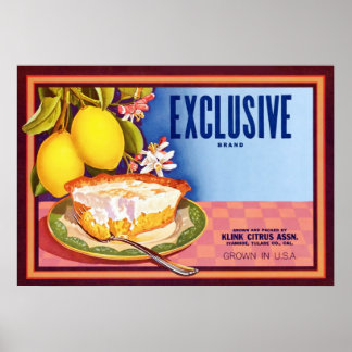 Vintage Fruit Crate Label Poster