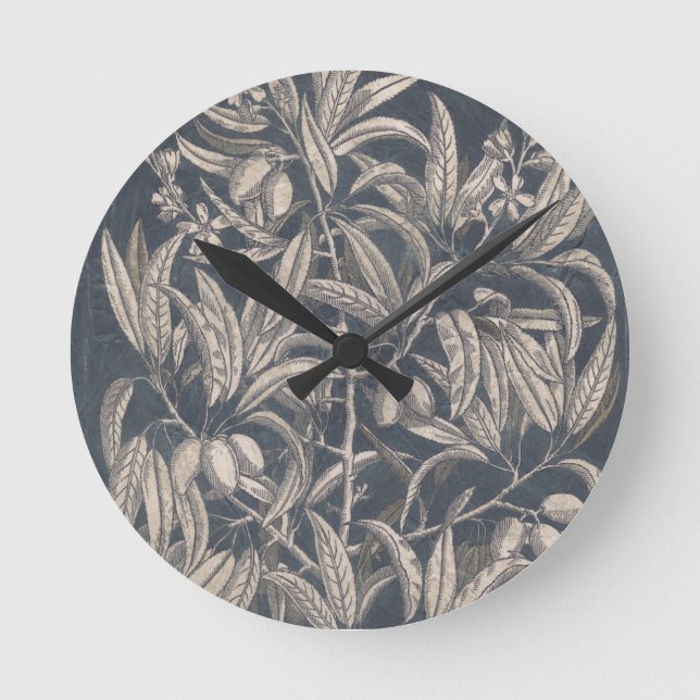 Vintage Fruit & Floral I Round Clock (Front)