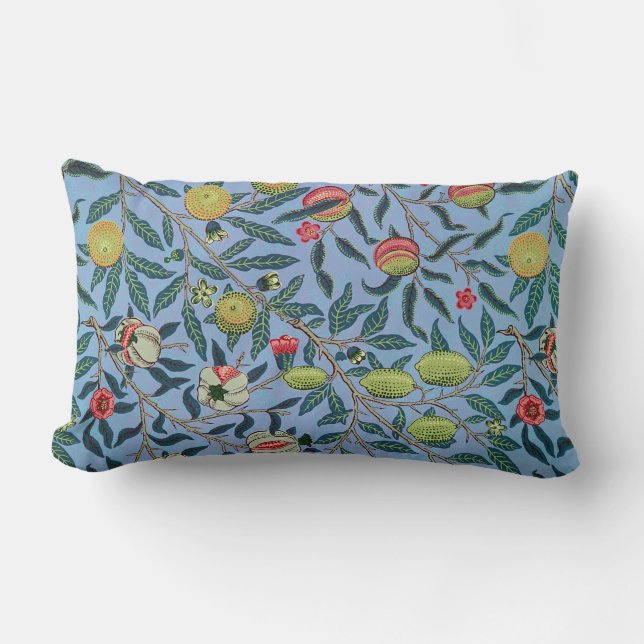Vintage Fruit Pomegranate Ornament Illustration Lumbar Cushion (Front)