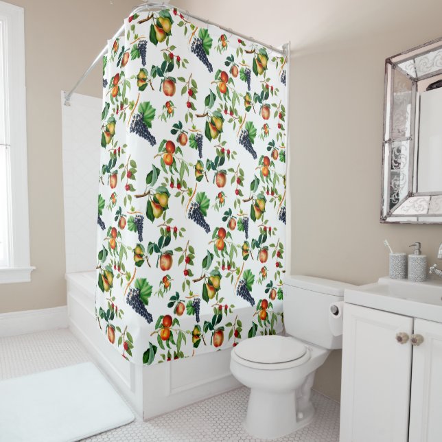 Vintage Fruit Shower Curtain (In Situ)