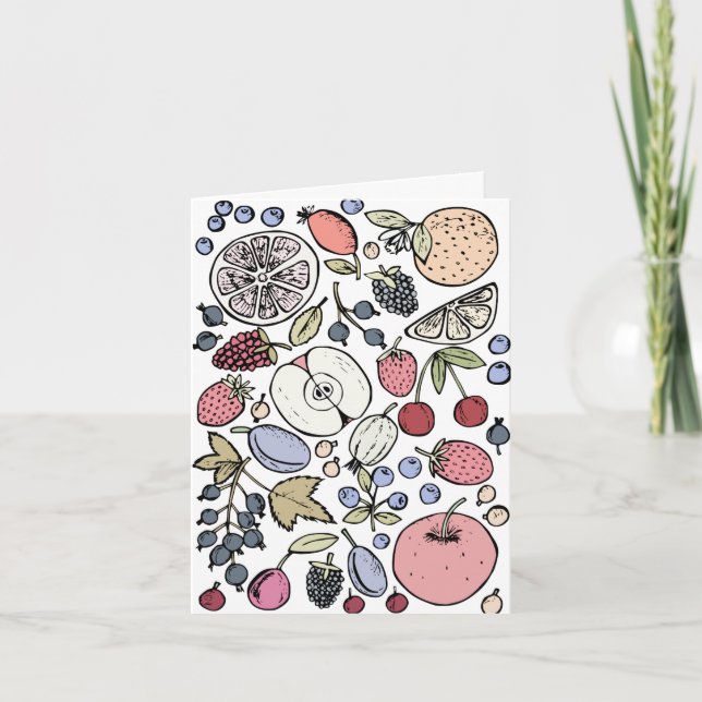 Vintage fruit themed card (Front)