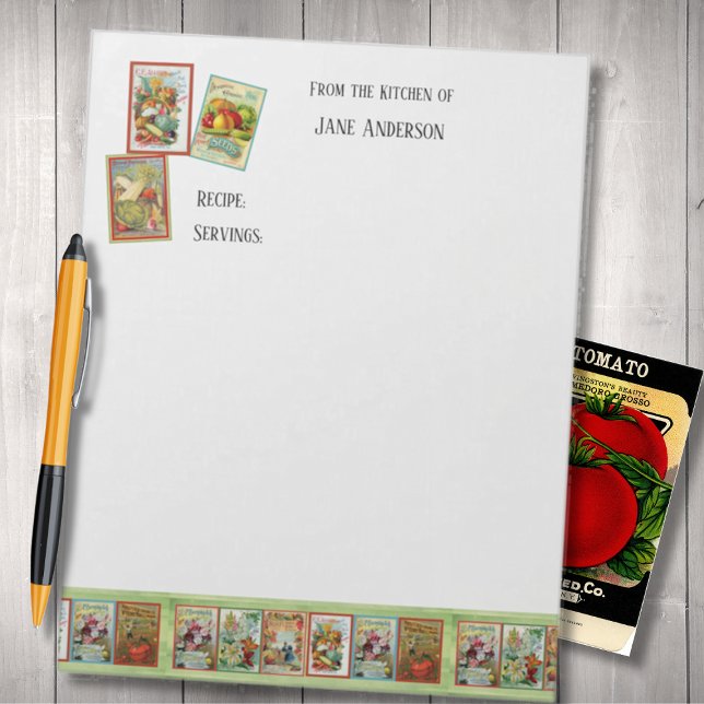Vintage Fruits and Vegetables Recipe Notepad (Creator Uploaded)