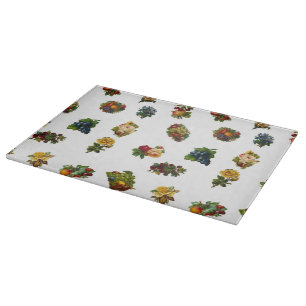 Vintage Fruits & Flowers Cutting Board