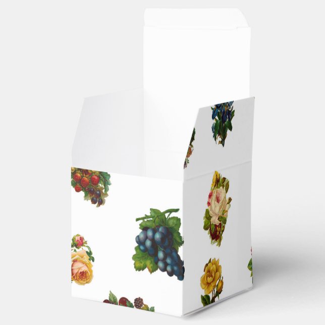 Vintage Fruits & Flowers Favour Box (Opened)