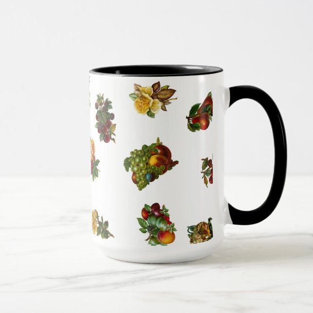 Vintage Fruits & Flowers Mug (Right)